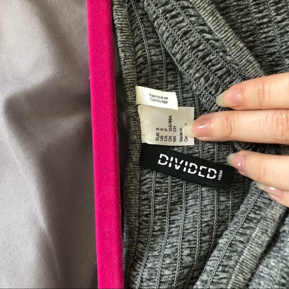 Strapless maxi dress H&M grey dress with two side slits - Picture 2 of 3